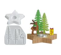 Moules En Résine De Noël - Carrousel En Silicone, Moules Pour Sapin Di Noël Et Renne Étoilé Pour Les Travaux Manuels, Moulage Dee Chandeliers, Décoration De Maison Di Vacances, Centres Dee Table, Cade