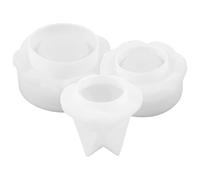 Moules en résine de Noël en silicone, lot de 3 pièces, moules 3D en forme d'arbre Noël, ornements flexibles pour bricolage, présentoir bijoux, bougeoir, en silicone