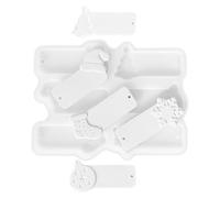 Moules en résine de Noël en silicone pour breloques, étiquettes, étiquettes | Moule réutilisable à 6 cavités pour pendentif de Noël pour loisirs créatifs, plâtre, fabrication de souvenirs