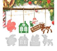 Moules en résine de Noël - Moules de moulage de Noël en forme de cœur | Breloque réutilisable pour plâtre, cire, fondant, argile, béton, cheminées, bar, vacances, Halloween, anniversaire, Nouvel An