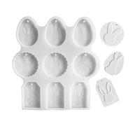 Moules en résine de Pâques en silicone - Moules en résine de Pâques, moule en béton pour décoration suspendue | Moule en silicone pour pendentifs, moules en résine avec ornement d'étiquette d'œuf
