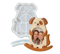 Moules En Résine De Silicone - MoulesDe Cadre Photo Mignon Chien Chat Époxy, Fournitures D'Artisanat À Démoulage Facile | Moules De Moulage En Plâtre Pour Décoration Maison | Projets D'Art DIY F