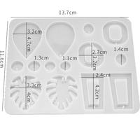 Moules en résine de silicone pour boucles d'oreilles Moules en cristal Multi Style Epoxy Boucles d'oreilles Moule pour porte-clés Bijoux Outil de fabrication de pendentifs