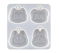 Moules en résine de silicone pour tête - Moules en silicone pour pendentif en résine époxy - Collier - Bijoux M - Pendentif