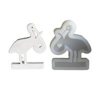 Moules en résine d'oiseaux pour la fabrication de photophores, décorations en silicone en forme d'oiseau, décorations de gypse, cérémonie de mariage
