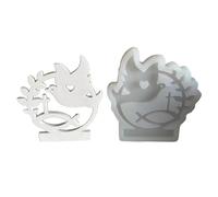 Moules en résine d'oiseaux pour la fabrication de photophores, décorations en silicone en forme d'oiseau pour décorations de gypse