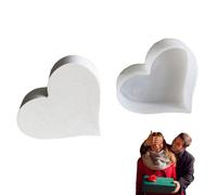 Moules en résine en forme de cœur - 10,5 cm | Moule de cuisson en silicone - Résistant à la chaleur durable pour décoration de mariage et décorations de table romantiques, idéal pour l'art en résine