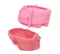 Moules en résine en forme de demi-visage humain pour la fabrication de vases, vases de plantes, décorations de bureau, figurines en résine humaine