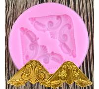 Moules en résine en forme de fleur, 6,1 x 6,1 cm, moule en silicone européen en relief pour fondant, décoration de gâteau, moules à chocolat, outils de cuisine, moules à bordure de gâteau