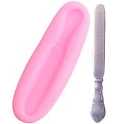 Moules en résine en forme de fleur, cuillère, fourchette, couteau, moules en silicone pour décoration de cupcakes, fondants, outils de décoration de gâteaux, moules à chocolat, argile à bonbons, 7,5 x
