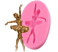 Moules en résine en forme de fleur, danseuse de ballet, moules en silicone en forme de chaussures de ballet, fondant, outils de décoration de gâteau d'anniversaire, moules à bonbons, argile et