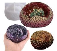 Moules en résine en forme d'œuf de dragon - Moules en silicone pour décoration d'intérieur et fabrication de bougies en forme de vague en spirale