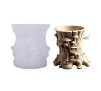 Moules en résine en silicone pour souche d'arbre facile à démouler et | Moules en silicone époxy pour bougeoirs, vases, jardinières, décoration d'intérieur, arts et travaux manuels