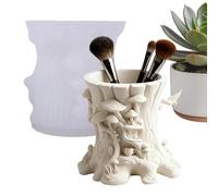 Moules en résine en silicone | Souche d'arbre facile à démouler réutilisable - Moules de moulage en résine pour bougeoirs, vases, jardinières, conteneurs de rangement, décoration d'intérieur, arts et