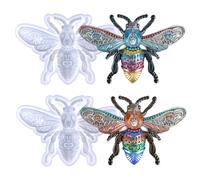 Moules en résine époxy en forme d'abeille - Grand moule en silicone 3D pour pendentif animal vif - Série insectes - Chocolat - Décoration de gâteau - Moule en silicone - Décoration murale