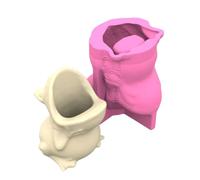 Moules en résine époxy faits à la main en forme de grenouille en silicone pour jardiner créatif, création artistique