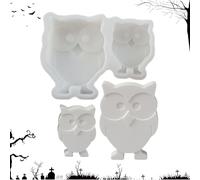 Moules en résine époxy - Motif hiboux - Outil de retrait facile - Décoration festive