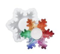 Moules en résine époxy - Moules en silicone de Noël pour résine époxy - Flocon de neige et arbre de Noël Moule en résine de silicone pour photophore - Bougeoir de Noël Moule en résine