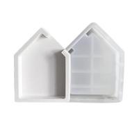 Moules en résine époxy pour maison, maison, fondant, sucre au chocolat, moules à gâteau immobilier, design creux pour décoration de mariage et Saint-Valentin