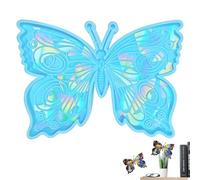 Moules en résine papillon - Motif arc-en- éblouissant, cadre de moulage réutilisable avec détails d'aile, porte-clés collier, bijoux, surfaces en élastomère doux | Base de moulage pour les