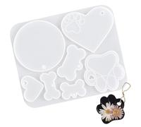 Moules en résine pour étiquettes pour animaux domestiques - os pour chiens, poissons | masques en silicone en forme de coeur, artisanat époxy et créer des étiquettes pour chiens pour les ttiquettes