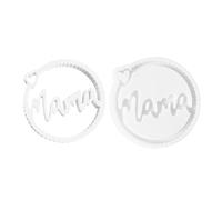 Moules en Résine pour la Fête des Mères - Pendentif Porte-Clés Avec La Lettre De Maman,Moule Artisanal Créatif Ronde Pour Déco Murale Maison Cadeau Anniversaire Maman Souvenir