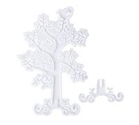 Moules en résine pour organiser des bijoux en résine - Moules en silicone pour colliers, boucles d'oreilles, présentoir en forme d'arbre