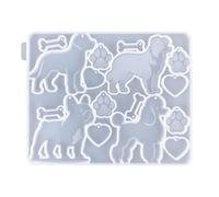 Moules en résine pour porte-clés en forme de chien pour la fabrication de bijoux en silicone pour la fabrication de bijoux