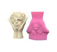 Moules en résine pour vase en forme humaine - Fournitures de fabrication artisanale pour sculpture en silicone