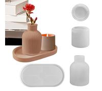 Moules en résine pour vase - Ensemble de moules en silicone flexibles, outil d'artisanat décoratif, démoulage sans effort, design artistique fonctionnel | Pour la décoration de la maison, pièce maître
