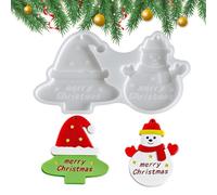 Moules en résine réutilisables pour décoration de Noël | Grands moules à pendentifs pour savon en argile studio cuisine loisirs festifs vacances débutants professionnels