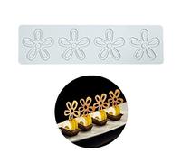 Moules en silicone 3D en forme de feuille creuse pour chocolat, nid d'abeille abeille moule à bonbons, motif fleur moule fondant décoration de gâteau artisanat sucré décoration (N_Fleur_25,8 x 7,1 x