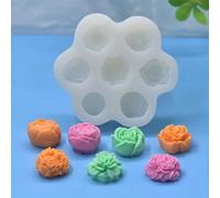 Moules en silicone 3D en forme de pivoine et de rose, 12,3 x 11 x 2,6 cm, pour gâteau, chocolat, décoration de mariage, processus de fondant stéréo