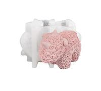 Moules en silicone 3D en forme d'ours en forme d'ours en rose pour la décoration de la maison, les ornements artistiques en silicone