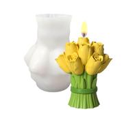 Moules en silicone 3D pour bouquet de tulipes - Moule en silicone pour moulage de résine époxy, cire florale unique, cire, plâtre, argile - Pour bricolage, artisanat, décoration d'intérieur et de