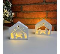 Moules en silicone 3D pour crèche de Noël - Moule en silicone de Noël - Moule en silicone pour crèche - Pour couler les figurines de crèche - Moule pour artisanat (A)