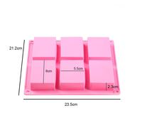 Moules En Silicone À 6 Cavités Pour La Fabrication De Savon Diy Moule À Savon Fait À La Main Rectangle Ovale Fabrication De Savon Outils Cuisson Pudding Artisanat Plateau Moule - Type Rectangle Mold