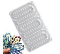 Moules en silicone à clip en papier - Moule multifonction en silicone pour moulage en résine et | Idéal pour la réalisation de motifs de trombones, de signets, de savon, de cire et d'argile, de