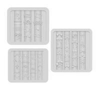 Moules en Silicone à Ongles 3 Pièces Transparent 3D Réutilisable
