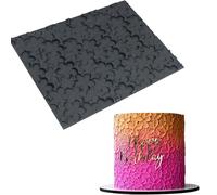 Moules en silicone anti-adhésif de qualité alimentaire, adaptés pour confiseries, pâtisseries, décorations de gâteaux, mousses, moules en dentelle (coussin à motif fleur à 5 pétales)