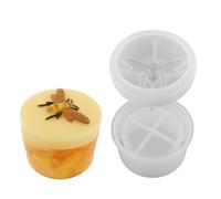 Moules en silicone avec couvercle - Boîte à bijoux en résine époxy, moules en résine avec abeille pour ranger bouteille, boucles d'oreilles, collier, bougies