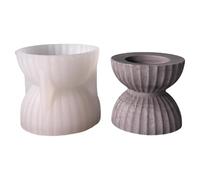 Moules en silicone avec entonnoir rayé pour bougeoirs faits à la main, résine époxy, décoration d'intérieur, moules de fabrication de qualité alimentaire
