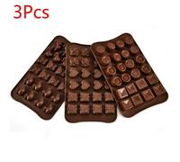Moules en Silicone - Candy - 3 Pcs - Antiadhésif - 23x13.3cm - Compatible Lave-Vaisselle