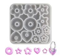 Moules en silicone, coeur étoile fleur résine boucles d'oreilles moules bijoux pendentif porte-clés charme moule pour bricolage artisanat fabrication ART_SUPPLIES.