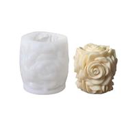 Moules En Silicone Cylindre Floral Bougie De Fleur Rose Résine Époxy Pour Bougie Fabrication Savon Moule Décoration Mariage