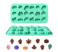 Moules En Silicone D'automne, Moules À Fondant 18 Cavités En Forme De Potiron De Pine Cone Et De Feuilles D'érable,moule 3D Pour Bonbons Au Chocolat,adapté Aux Créations En Résine,à Thanksgiving