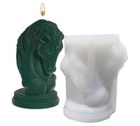 Moules en silicone de cheval - Statue de tête de cheval DIY Moule à bougies | Résine animale | Moule en silicone souple à libération facile pour fondant, bougies d'aromathérapie, savon et f