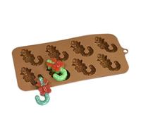 Moules En Silicone De Noël,8 Cavités Réutilisables | Moules En Silicone Pour Canne En Chocolat,Pour Bonbons, Gelée, Gâteau, Dessert, Fête, Hiver,