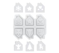 Moules en Silicone de Noël | Moule À Bougies Forme Maison 6 Cavités | Outils de Moulage Fournitures Artisanales pour Chocolat Résine Époxy Plâtre Bougie Décoration Fêtes