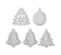 Moules en silicone de Noël, moule d'artisanat en silicone pour arbre de Noël | Breloque antiadhésive pour fondant argile béton de porte de cuisine fenêtre Halloween anniversaires vacances mariage